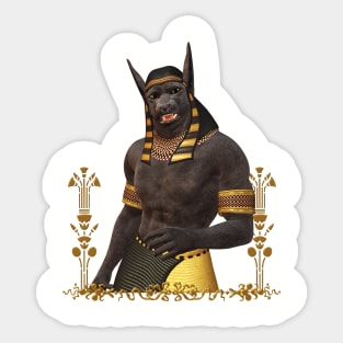 Anubis the egyptian god Sticker